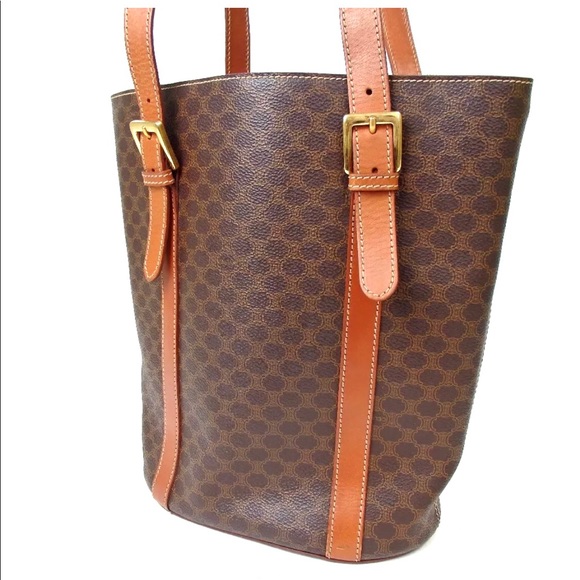 Auth CELINE Macadam Shoulder Bag Vintage - Picture 2 of 7